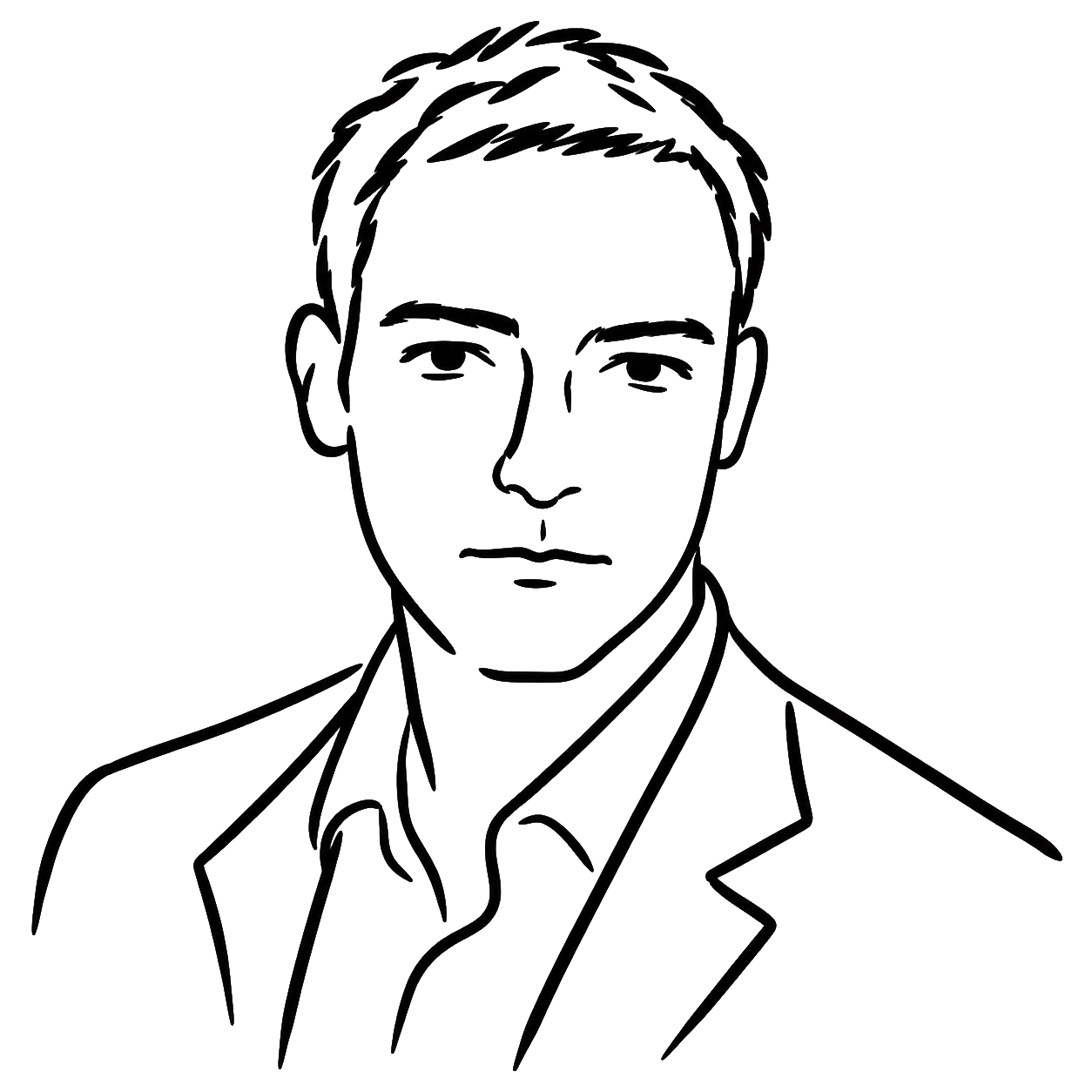 Retrato a línea de José Carlos Rueda